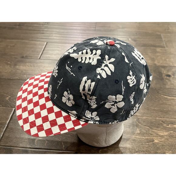 Vans Off the Wall Mens Checkerboard Brim Leaf Print Adjustable Snapback Hat Cap - Picture 4 of 9